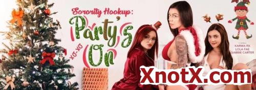 Sorority Hookup: Party's On / Gabbie Carter, Karma Rx, Lola Fae / 12-01-2020 [3D/UltraHD 2K/2048p/MP4/7.91 GB] by XnotX