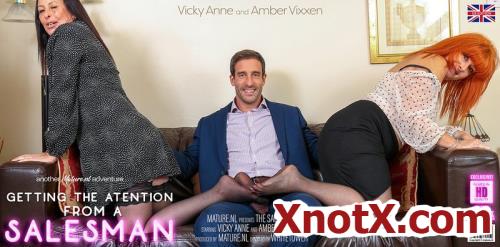 Two horny mature housewives getting it on with a salesman / Amber Vixxxen (EU) (56), Vicky Anne (EU) (44) / 01-02-2021 [FullHD/1080p/MP4/1.44 GB] by XnotX