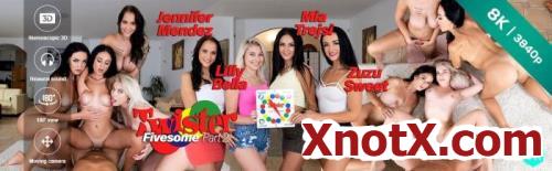 Twister Fivesome: Part 2 - Czech VR 442 / Jennifer Mendez, Lilly Bella, Mia Trejsi, Zuzu Sweet / 07-09-2021 [3D/UltraHD 2K/1920p/MP4/11.7 GB] by XnotX