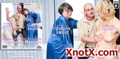 A hard threesome with a toyboy masseur, horny grandma Sharon Amore & her mature stepdaughter Nadine / Martin Spell (24), Nadine (48), Sharon Amore (76) / 26-11-2023 [FullHD/1080p/MP4/1.39 GB] by XnotX