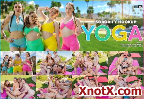 Sorority Hookup: Yoga / Hazel Moore, Leana Lovings, Melody Marks, Angel Windell / 24-12-2023 [3D/UltraHD 2K/1920p/MP4/12.8 GB] by XnotX